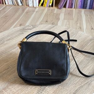 Marc by Marc Jacobs Black Leather Crossbody Bag with Marc Jacobs Black Wallet